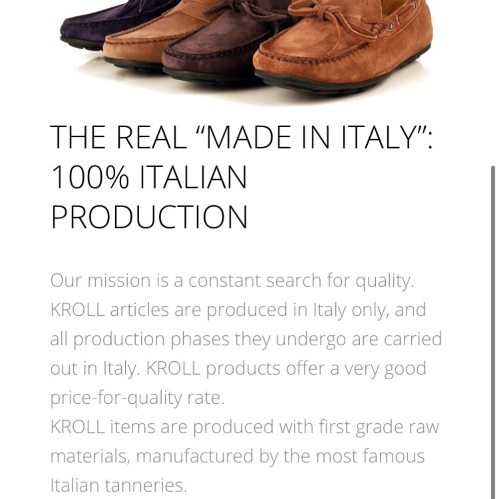 KROLL Italy Brown Suede Leather Men’s Loafers 44 - Picture 16 of 16